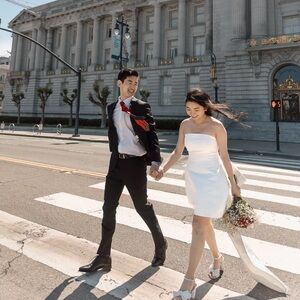 Sachin & Babi Grace Strapless Back-Bow Mini Dress